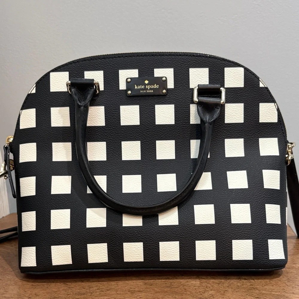 NWT Kate Spade Black and White Carli Grove Purse